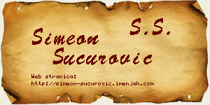 Simeon Šućurović vizit kartica